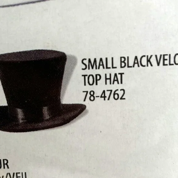 Leg Avenue Burlesque Small Black Velour Top Hat NWT NOS